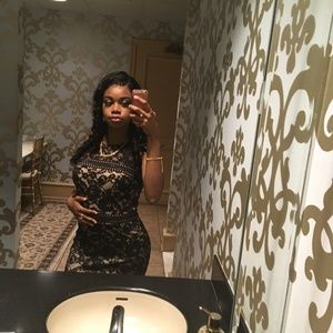 Black and Bronze Name Brand Dress